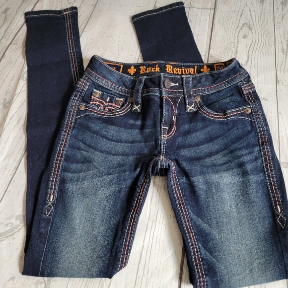 Rock Revival Alivia Womens Skinny Stretch Jeans Sz 24 - Picture 6 of 6
